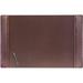 Leather Desk Pad With Side Rails - Luxury Leather Desk Blotter For Writing - Executive Desk Surface Protector - (Chocolate Brown 38â€� X 24â€�)