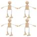 16 Pcs Decor Wooden Shapable Robot Kids Painted Craft DIY Unfinished Dolls Educational Craft Toys Child