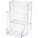 Brochure Holder With Hardware Counter Or Wall Mount 2 Tier With 3.5 X 2 Attached Business Card Slot Holds Trifold Clear Design Pamphlet Maps Menu Take One Dispenser