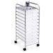 MOWENTA Storage Cart W/10 Drawers Rolling Wheels Semi-Transparent Multipurpose Mobile Cart for School Office Home Beauty Salon Files Arrangement Storage Organizer Cart (Clear)