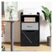 MOWENTA Vertical Mobile File Cabinet with Wood Sliding Filing Storage Drawer for A4/Letter/Legal Size File Folders Home Office Rolling Printer Stand with Wheels and Open Shelf Black