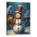 Chilfamy Christmas Snowman Poster Art Print Holiday Decorations and Cheer Joyful Christmas Wall Art Winter Holidays Whimsical Gift Print Decor (Christmas Snowman 16x20 Inch)