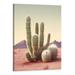 Chilfamy Desert Cactus Wall Art Blush Western Art Prints Cactus Prints Neutral Art Poster Desert Landscape Prints Pink Landscape Picture Cactus Landscape Painting Funky Pink Artwork-16x20inch