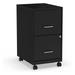 MOWENTA 2-Drawer Vertical Locking File Cabinet (Black Sold as 1 Each) â€“ Holds Letter Size Documents Measures 26.3 H x 14 W x 18 D Secure Filing Cabinet with Included Key Lock