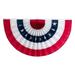 WINDLAND American USA Pleated Fan Flag American USA Bunting Decoration Flags Embroidered Patriotic Stars & Sewn Stripes Canvas