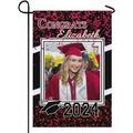 Personalized Photo Class Of 2024 Graduation Name Flag with Red Glitter for Graduation Party Double Sided Graduation Banner Yard Outdoor Decoration graduation 16