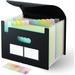 Accordion File Organizer Expanding File Folder Letter Size 13 Pockets Pastel Colors with Labels Portable Desktop Folders Paper Documents Storage Business Office 13 pockets