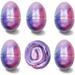 5 Pack Slime Eggs for Kids - Easter Basket Stuffers Stress Relief Toys Party Favors - Blue Purple Pink