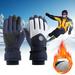 IDALL Snow Gloves Waterproof Gloves Women Men Ski Gloves Thermal Warm Windproof Rainproof Cold Proof Ski Riding Warm Gloves Perfect For Cycling Running Hiking Freezer Motorcycle Gloves Dark blue