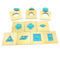 DOLITY Shape Puzzles Toy Brain Teaser Wood Puzzles Board Knob for Children Baby Kids