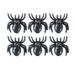 12pcs Simulation Red Eye Spider Halloween Simulation Spiders Prank Joking Funny Horror Decor for Carnivals Costume Ball Party Props (Black)