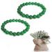 Green Bracelet Lucky Wealth Bracelets Feng Shui Lucky Charm Bracelet for Green Stone Beads Triple Protection Bracelet for Good Fortune Lucky and Wealth