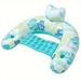 Pool Water Inflatable Floating Row Floating Bed Pool Inflatable Lounge Chair With Cup Hole With Pump Blue Wave Drift + Escape U-Seat Inflatable Lounger