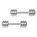 2 Pcs Metal Dumbbell Exercise Dumbells Dumbbells Model Mini Small Toy Props Worlds Smallest Toys