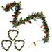 Dollhouse Ornaments 4 Pcs Mini Decoration Small Christmas Wreath Garland Toy Plastic