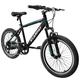 iRerts 20 Kids Bike for 8-12 Year Olds Boys Girls Gears Shimano 7 Speed Mountain Bike for Kids Children Bicycle with Adjustable Seat Saddle Steel Frame Girls Boys Sports Bikes with V-Brake Black