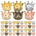 60 Pcs Crown Jewelry Accessories Chic Pendants Necklace The Delicate Shaped Charms Earring Earrings Alloy