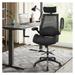 MOWENTA 400lbs High-Back Mesh Ergonomic Drafting Chair Tall Office Chair Standing Desk Chair Adjustable Headrest with -Up Arms Lumbar Support Swivel Computer Task Chair-Black