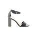 Nine West Heels: Black Print Shoes - Women's Size 7 - Open Toe