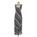 Tommy Bahama Cocktail Dress Scoop Neck Sleeveless: Black Print Dresses - Women's Size Medium