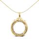 9ct Gold Rope Edge Scroll Top Half Sovereign Coin Mount Pendant - JSP002-H