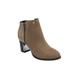 Taupe 'Avril' Heeled Ankle Boots