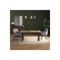 3-Piece Dining Table Set of Tufted Velvet Dining Chairs and Solid Wood Rectangular Table