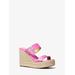 Michael Kors Lucinda Leather Wedge Sandal Pink 9.5