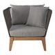 Interiors by Premier Grey Armchair, Arm and Backrest Chair for Living Room, High-quality Bedroom Chair, Comfortable Armchair