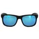 Rectangle Black Blue Mirror Sunglasses