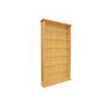 Collectors Wall Display Cabinet With Six Glass Shelves Beech