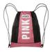 Pink Victoria's Secret Bags | 2/$10 Victoria Secret Pink Drawstring Backpack | Color: Black/Pink | Size: 14” X 17”