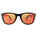 Rectangle Black Red Mirror Sunglasses