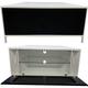 Wooden Hyde White 1200 Corner TV Stand for up to 60" With Glass Shelf