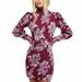 Free People Dresses | Free People Farrah Plum Floral Print Wool Mock Neck Mini Dress Sz Xs | Color: Purple | Size: Xs