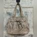 Nine West Bags | Nine West Taupe Faux Leather Tote Handbag | Color: Cream/Gray | Size: Os