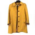 Burberry Jackets & Coats | Burberry Women's Yellow Button Down Trench Coat Size-10 | Color: Gold/Yellow | Size: 10