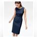 J. Crew Dresses | J Crew Portfolio Matelasee Sleeveless Go To Work Sheath Dress Size 2 Navy Blue | Color: Blue | Size: 2