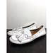 Coach Shoes | Coach Womens White Leather Nadia Driving Moccasin Loafer Slip On Shoe Tassel 8.5 | Color: White | Size: 8.5