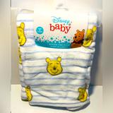 Disney Bedding | Disney Baby Soft & Cuddly Winnie The Pooh Blue & White Baby Blanket 30" X 40" | Color: Blue/White | Size: Os
