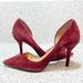 Michael Kors Shoes | Michael Kors Burgundy Suede Closed Pointy Toe Heels - Size 8 | Color: Red | Size: 8