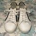 Madewell Shoes | Madewell Mwl Delia Sneakers Women's Size 8.5 White Leather Upper Black Trim Euc | Color: Black/White | Size: 8.5