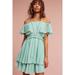 Anthropologie Dresses | Anthropologie Mint Off The Shoulder Spaghetti Straps Tiered Blouson Mini Dress M | Color: Green | Size: M