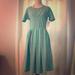 Lularoe Dresses | Amelia Lularoe Dress, New With Tags. | Color: Green/Gray | Size: M