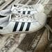 Adidas Shoes | Adidas Superstar Leather Sneaker White Black Stripes Size 8 | Color: Black/White | Size: 8
