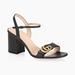 Gucci Shoes | Gucci Marmont Black Leather Mid-Heel Sandals Size 39.5 | Color: Black | Size: 9.5