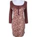 Free People Dresses | Free People Tapestry Jacquard Crochet Fitted Dress | Color: Purple/Red | Size: S