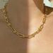 Anthropologie Jewelry | Anthropologie Graduated Link Gold Necklace Brand New | Color: Gold | Size: Os