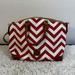 Dooney & Bourke Bags | Dooney & Bourke Women Chevron Handbag Red White Leather Canvas Size Large | Color: Red | Size: Os