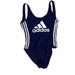 Adidas Swim | Adidas Womens Navy Blue White One Piece Swimsuit Size Small | Color: Blue/White | Size: S